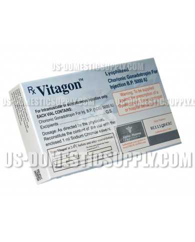 Vitagon (HCG - Human Chorionic Gonadotropin) 5000IU 3 vials, Alpha Pharma Vitagon (HCG - Human Chorionic Gonadotropin) 5000IU 3 vials, Alpha Pharma