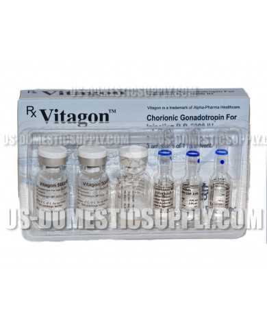 Vitagon (HCG - Human Chorionic Gonadotropin) 5000IU 3 vials, Alpha Pharma Vitagon (HCG - Human Chorionic Gonadotropin) 5000IU 3 vials, Alpha Pharma