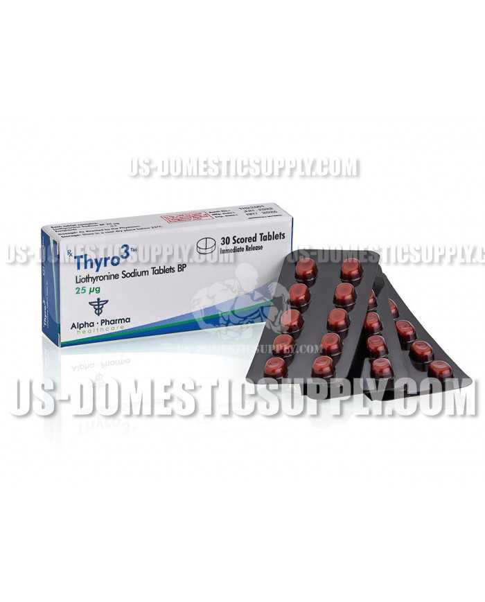 Thyro3 (Liothyronine Sodium / T3) 25mcg 30tabs, Alpha Pharma