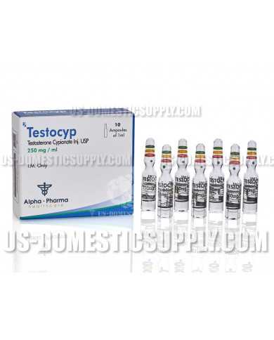 Testocyp (Testosterone Cypionate) 250mg/1ml 10amps, Alpha Pharma Testocyp (Testosterone Cypionate) 250mg/1ml 10amps, Alpha Pharma