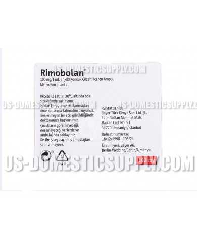 Rimobolan (Methenolone Enanthate) 100mg/1ml 1amp Bayer Turkey Rimobolan (Methenolone Enanthate) 100mg/1ml 1amp Bayer Turkey