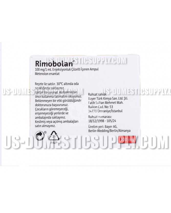 Rimobolan (Methenolone Enanthate) 100mg/1ml 1amp Bayer Turkey Rimobolan (Methenolone Enanthate) 100mg/1ml 1amp Bayer Turkey