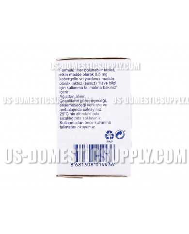 Dostinex (Cabergoline ) 0.5mg 8tabs, Pfizer Dostinex (Cabergoline ) 0.5mg 8tabs, Pfizer