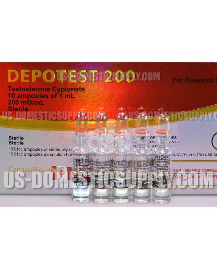 Depotest (Testosterone Cypionate) 200mg/1ml 10 amps Canada Biolabs