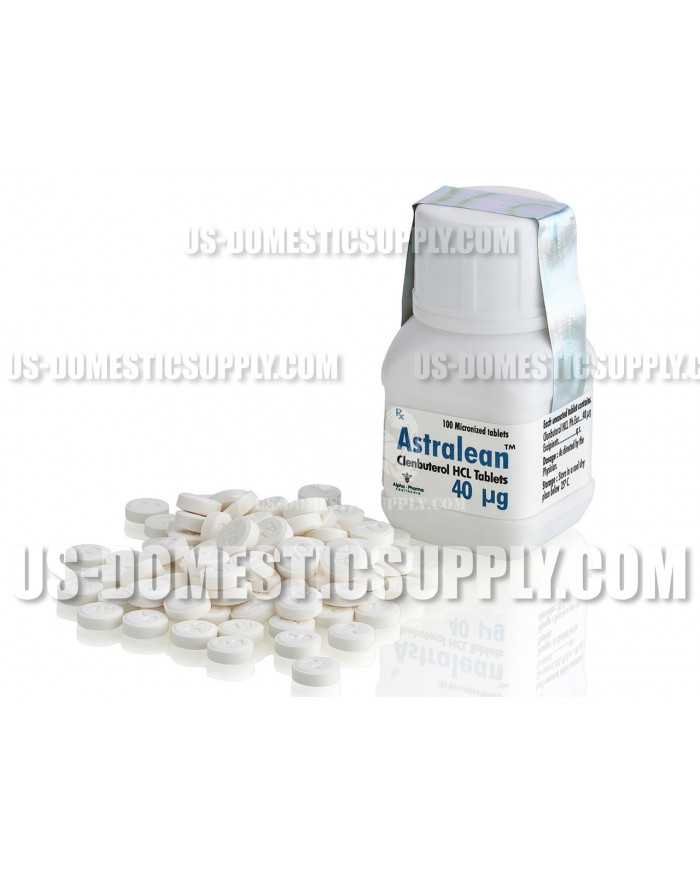 Astralean (Clenbuterol) 40mcg 100 tabs per bottle, Alpha Pharma